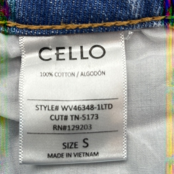 Cello Cutoff Shorts Distressed Frayed Hem Size S - Picture 9 of 16